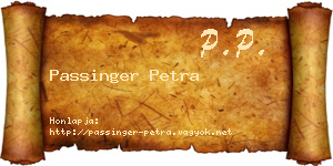 Passinger Petra névjegykártya